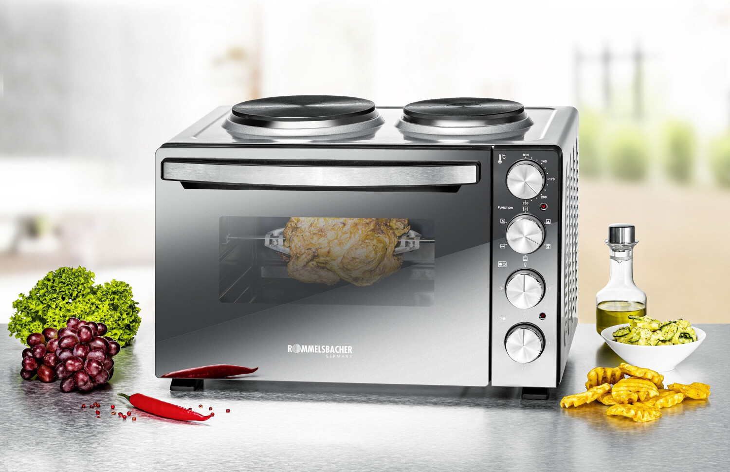 مینی فر و اجاق برقی روملزباخر آلمان ROMMELSBACHER KM 3300-2 - کم جا و کاربردی